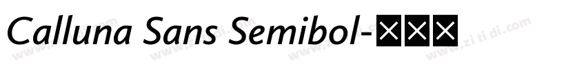 Calluna Sans Semibol字体转换